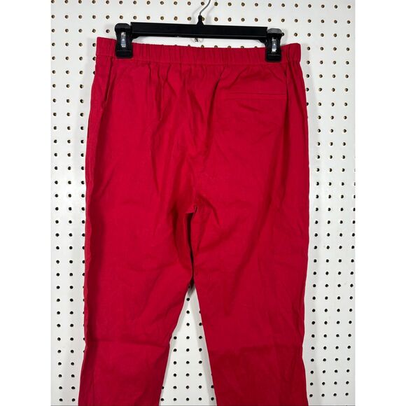 Theory Treeca pull on cherry good crunch pants size 4 - Picture 2 of 10